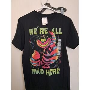 Disney Unisex Size Small Black T-shirt Short Sleeves With Graphic Design